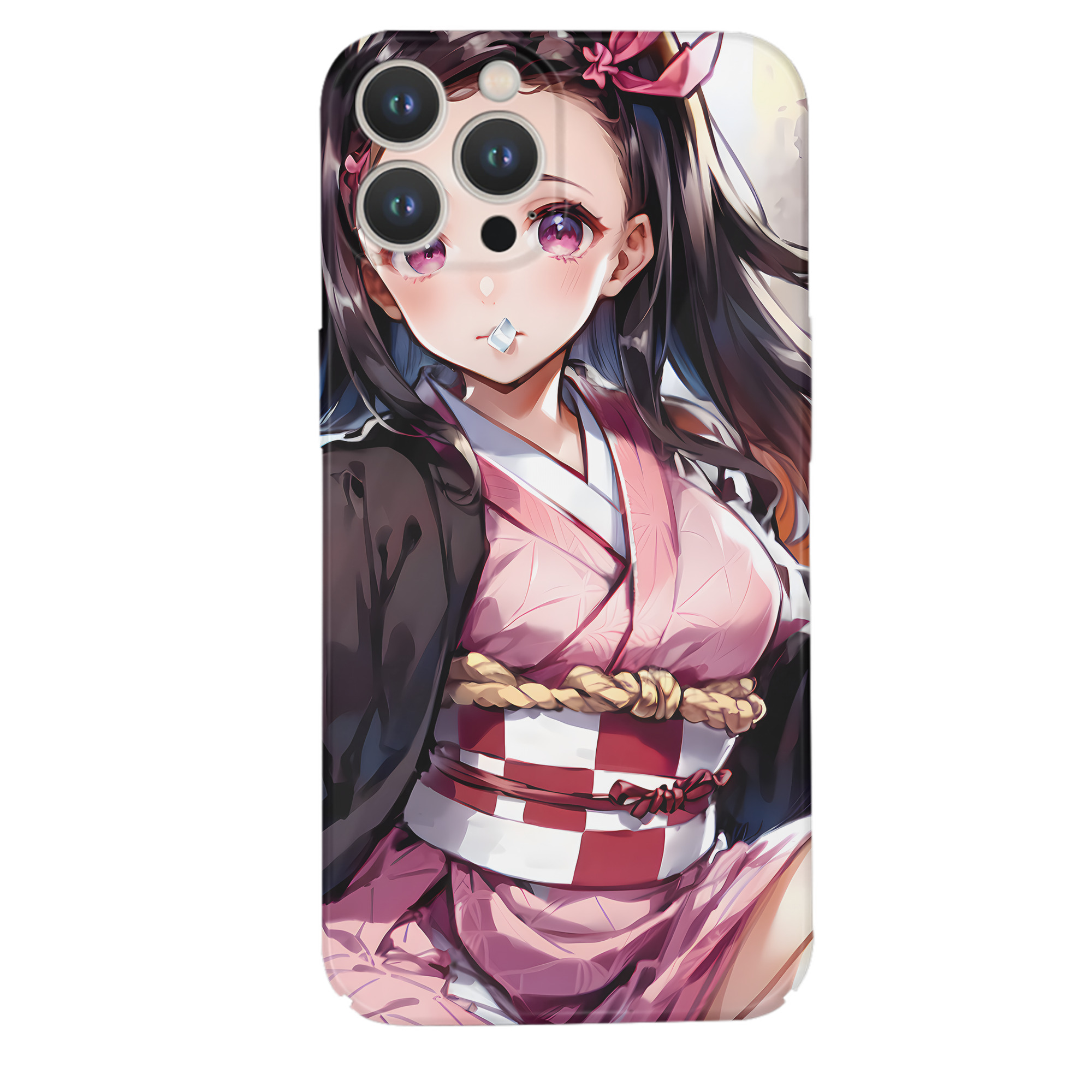 （画像用） 鬼滅の刃（きめつのやいば）竈門 禰󠄀豆子／かまど ねずこ Kamado Nezuko 【iPhone 14シリーズ対応】ハードケース